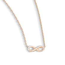 Rose Gold Infinity Moss Agate & Moissanite Necklace