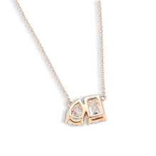 Toi Et Moi Necklace With Pear & Emerald Cut Moissanite