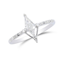 Kite Cut Moissanite Ring Modern Geometric Elegance