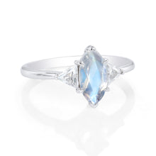 Marquise Birthstone Ring with Trillion Accents