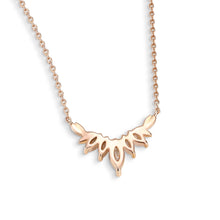 Marquise Moissanite Olive Branch Necklace Laurel Curve Design