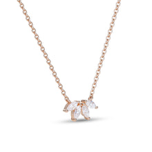 Marquise Petal Moissanite Curved Bar Necklace For Women