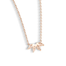 Marquise Petal Moissanite Curved Bar Necklace For Women