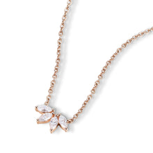 Marquise Petal Moissanite Curved Bar Necklace For Women