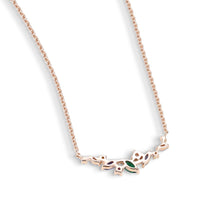 Mixed Cut Multi Color Gemstone Necklace with Curved Setting
