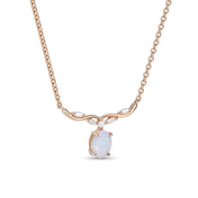 Oval Birthstone Necklace - Romantic Elegance Style