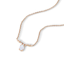 Oval Birthstone Necklace - Romantic Elegance Style