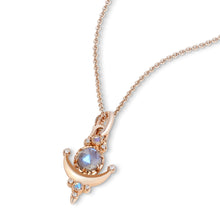 Rose Cut Labradorite Moon & Star Pendant Necklace Gift for Her