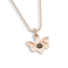 Round Cut Blue Green Sapphire Butterfly Gift Necklace