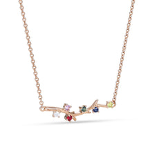 Round Cut Multi Gem Branch Gift Necklace