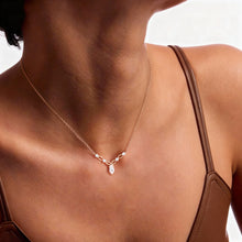 Marquise & Round Cut Moissanite Art Deco Bow Gift Necklace